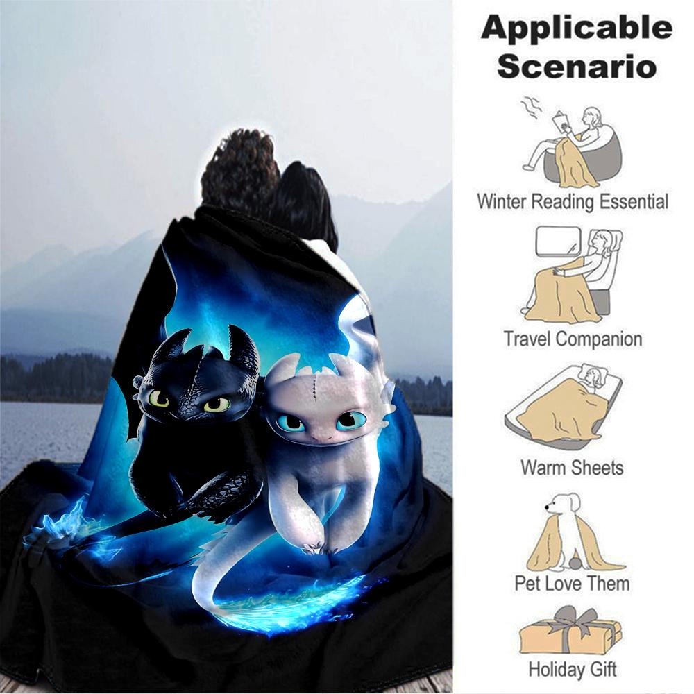Dragon Companions Blanket Soft Throw Blanket For Home Bedroom Bed Sofa Travel Office Solid Christmas Blanket
