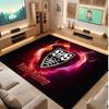 VfB Stuttgart FC Custom Crystal Velvet Rug, Personalized Name Text Print, Football Logo Soft Non‑Slip Floor Mat Home Decor Gift