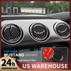 Carbon Fiber Car Central Air Conditioner Outlet Vent for Ford Mustang 2015-2022 Accessories AC Frame Sticker