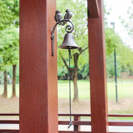 Vintage Dinner Bell Wall Mounted Bell with Birds Indoor Outdoor