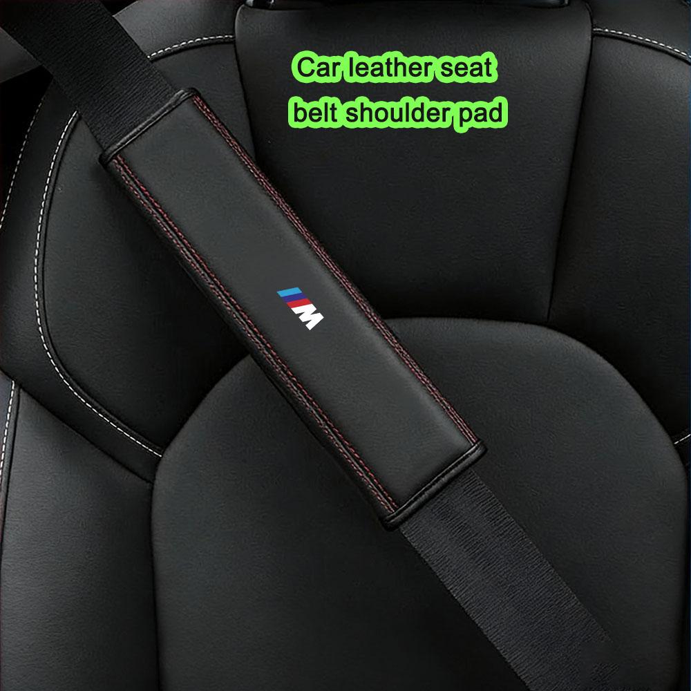 Car seat belt leather shoulder pad,interior decoration,car accessories,for BMW M G22 F30 F10 X3 X5 X6 E39 E46 E36 E90 G20 G30
