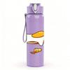 1PC Roasted Chicken Wing Art 750ml Color Plastic Sports Water Bottle Leakproof Flip Straw Lid Suitable for Sports Office Home Use