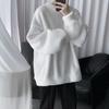 Свитшот мужской зимний утолщенный однотонный с длинным рукавом и круглым вырезом, однотонный плюшевый с двух сторон, оверсайз