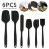6 Pieces Silicone Spatula Set Food Grade Non Stick Heat Resistant Spatulas Turner for Cooking Baking Mixing Baking Tools