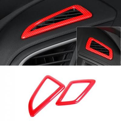 Dashboard L&R Air Outlet Vent Cover For Honda Civic 10th 16-21 Red Carbon Fiber