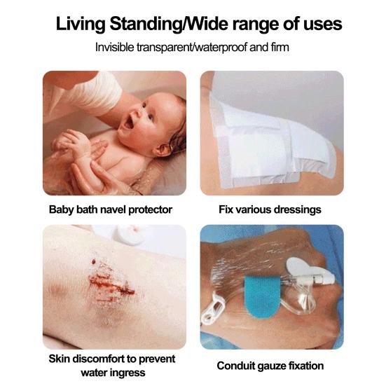 100Pcs Waterproof Belly Button Stickers Soft Comfortable Invisible Transdermal Adhesive for Secure And Long-lasting Wear