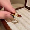 Ma Jin Caixin Ретро Красное Кольцо Коллекция Легкая Роскошь Мода Универсальное Ежедневное Кольцо Для Наслоения Открытое Кольцо