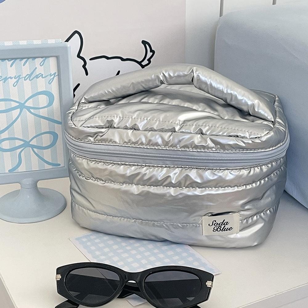 Large Capacity Waterproof Makeup Handbag Travel Women Cosmetic Toiletry Storage Pouch Elegant Ladies Square Zipper Bag