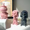 Силиконовая форма для свечи в виде черепа, сделай сам, гипс, смола, изготовление мыла, тыква, форма для ароматерапевтической свечи, ручная работа, декор