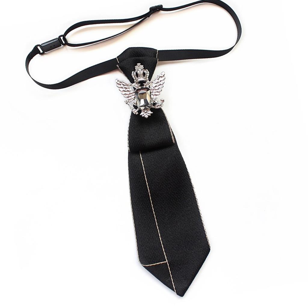 Uniform Ties For Janpanese JK Uniform Cosplay Accessory Neckwear Jk Seifuku Anime Necktie with Rhinestones Metal Charm
