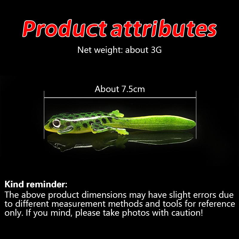 Lua Soft Bait Мягкая кукла-рыба 7.5 см/3 г Имитация ящерицы Thunder Frog Мягкая приманка Мягкий силикон