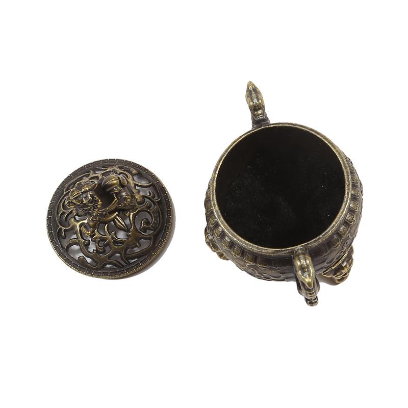 Double Dragon Three Leg Cauldron Incense Burner Xiangyun Incense Burner Suanni Plate Small Incense Burner