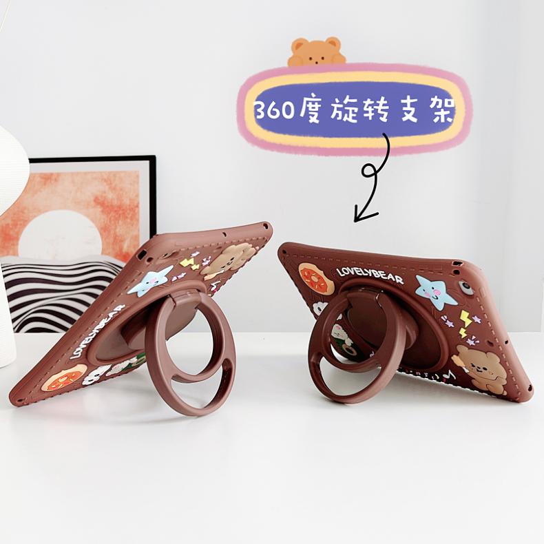 Чехол с вращающейся на 360 градусов астронавтом мультяшным медведем для Samsung Galaxy Tab A8 10,5 8,0 10,1 2019, детский чехол для планшета Tab A7 10,4 S6 Lite T500 P610 T220