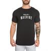 Mens Gym Clothes Slim Fitness Train Like A Machine Oneck Short Sleeves Tshirts Training Sportswear
