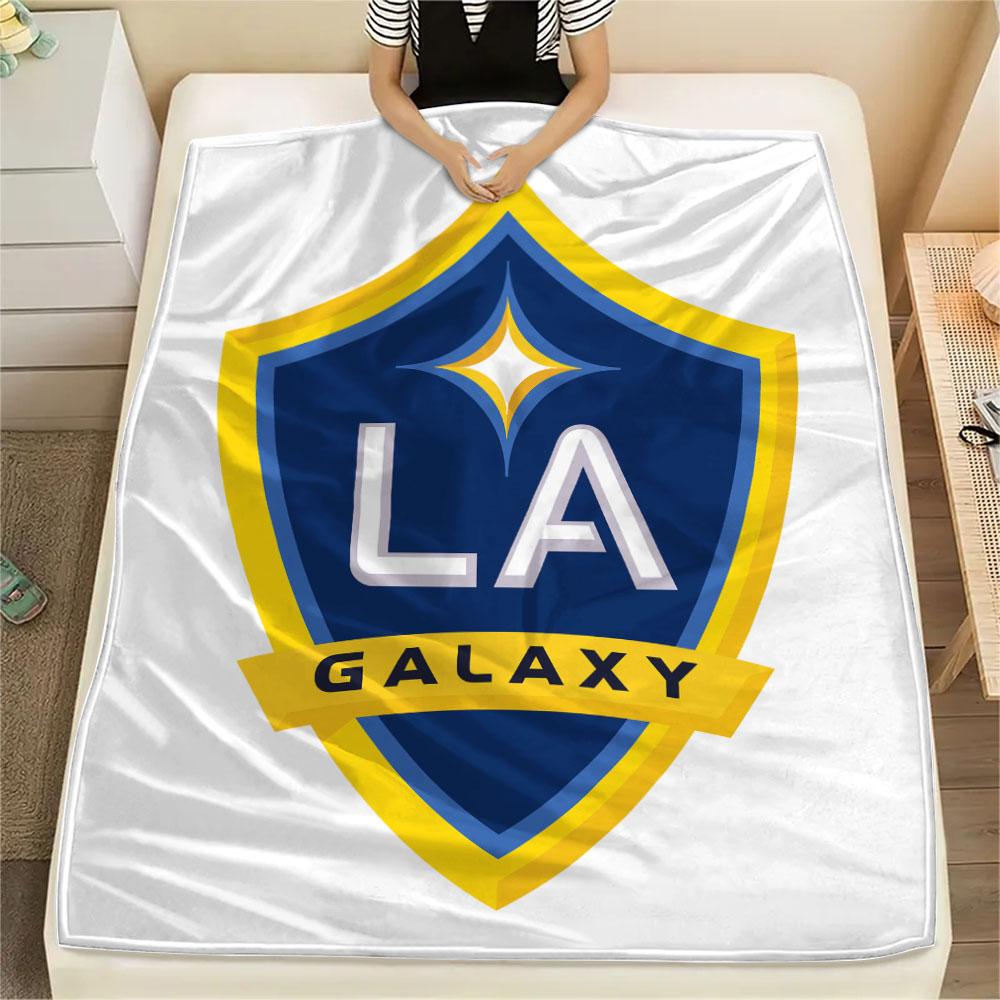 LA Galaxy Printed Flannel Blanket, soft throw for bedroom sofa, washable,soccer fan merchandise, great gift.