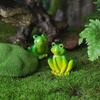 Mini Garden Frog Ornament Resin Micro Landscape Decoration Animal Statue Frog Figurines  Patio