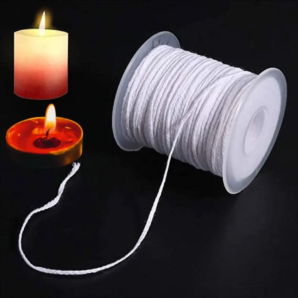 61 метр/рулон белый фитиль для свечей хлопковая катушка для плетеного фитиля свечи своими руками материал для изготовления свечей бездымный воск чистый хлопковый сердечник