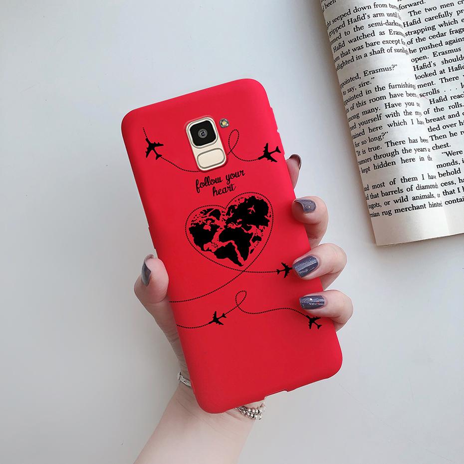Чехол для Samsung J6 2018 J600F Мягкий силикон Милое Сердце Цветок Чехол для Samsung Galaxy J6Plus 2018 J6+ J6 Plus J610F