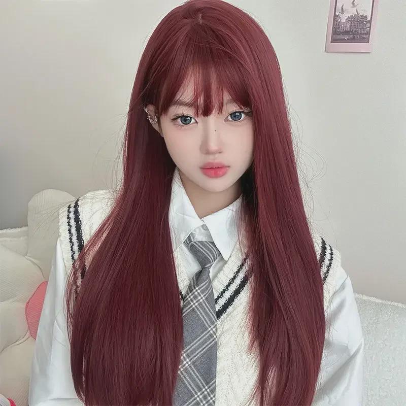 Длинный прямой парик Coney Red Mera Lolita для женщин
