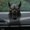 Орнамент на капот автомобиля «Демоническая собака», полимерная скульптура с красными глазами и клыками, атмосферостойкий автомобильный декор для седанов, грузовиков, джипов