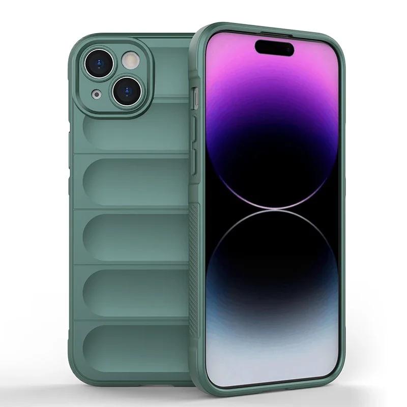 Ударопрочный матовый бронированный чехол для Apple iphone 16 15 14 11 12 13 Pro Max Plus, мягкая противоскользящая защитная крышка
