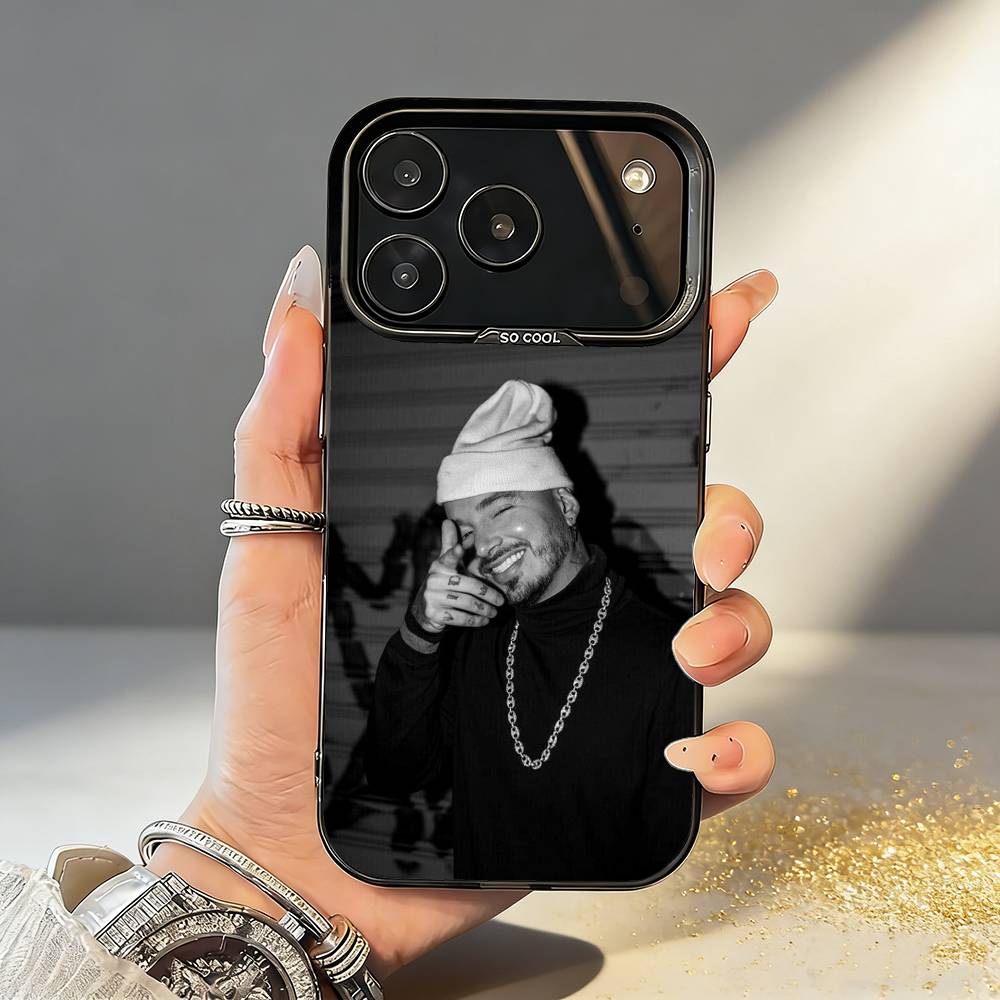 COOL J B-BalvinS Phone Case For iPhone17,16,15,14,13,12,11,Pro,MAX White Matte Shockproof Cover