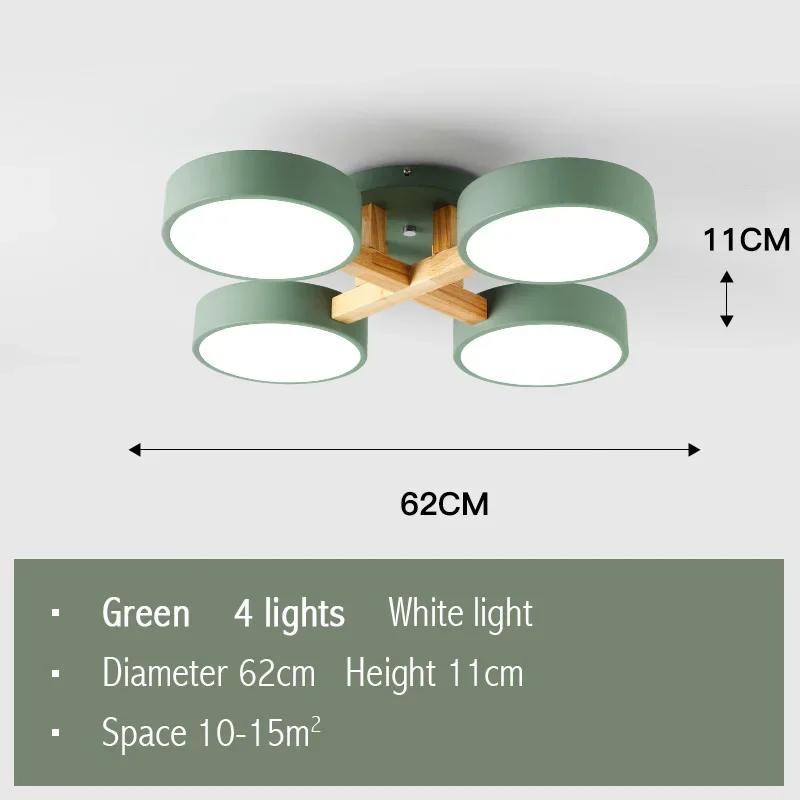 Потолочные светильники из скандинавского дерева, светодиодные, для помещений, цветные, декоративная люстра Macaron, креативный потолочный светильник для гостиной, спальни, кабинета, кафе