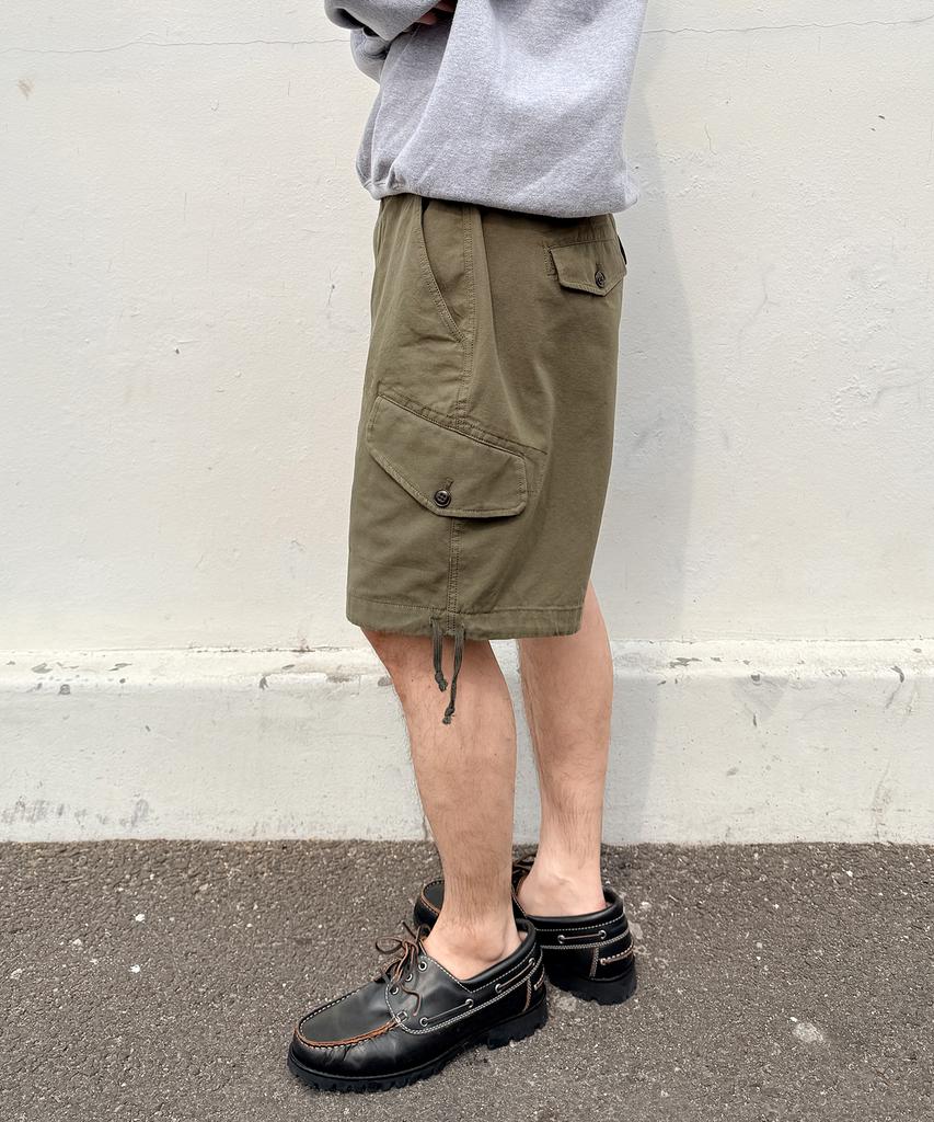 YOUNEEDGARMENTS Oxford Surplus Cargo Shorts (Olive)