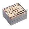42Pcs/Set Wooden Stamps Mini Alphabet Letter Number Stamps Craft Ink Stamp for DIY Craft Card Photo Album Scrapbooking Envelope