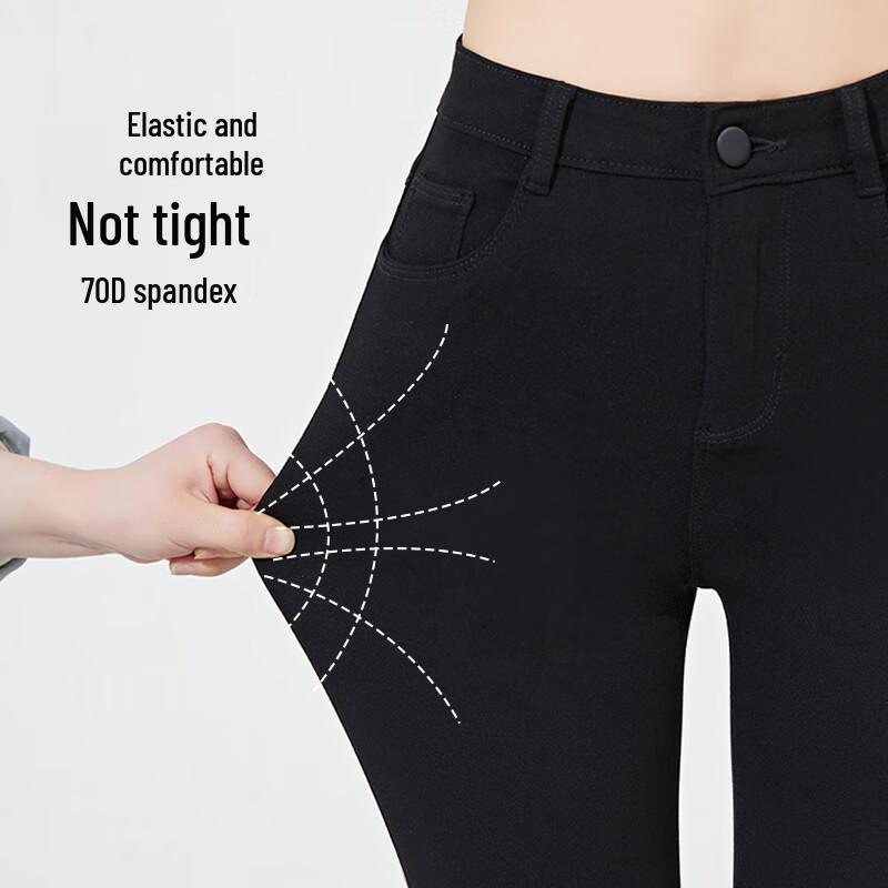 LANGSHA Женские леггинсы с высокой талией, черные, волшебные, для похудения