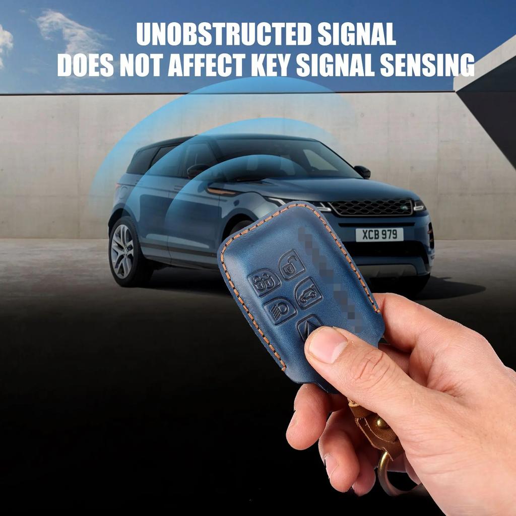 Кожаный чехол для ключа автомобиля для Land Rover Range Rover Sport Discovery 3 4 Elander 2 Evoque Аксессуары Держатель Оболочка Брелок