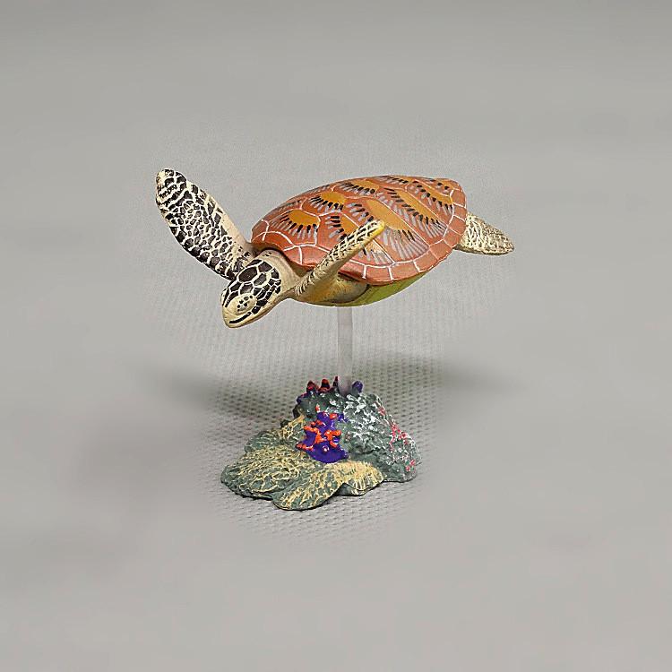 Pvc Ocean Animal Figure Green Sea Turtle Animal Model For Educational Display