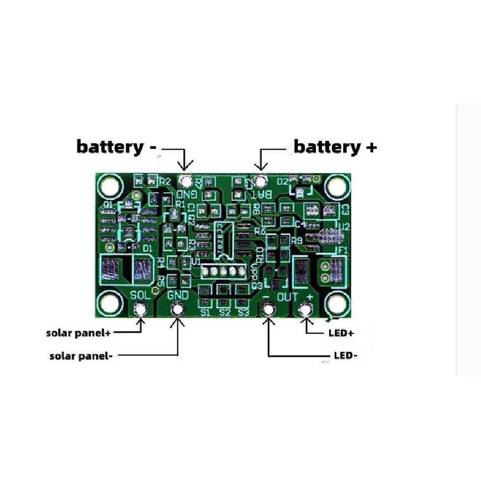 Solar Light Controller 3.7V 6V 12V 1A Solar Lawn Light Controller Solar Insert Light Controller Lawn Light Circuit Board