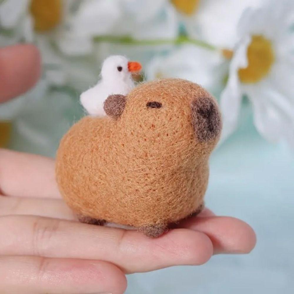 DIY Water Lazy Wool Felt Handmade Wool Felt Gift Pendant Animal Felting Kit  Homemade