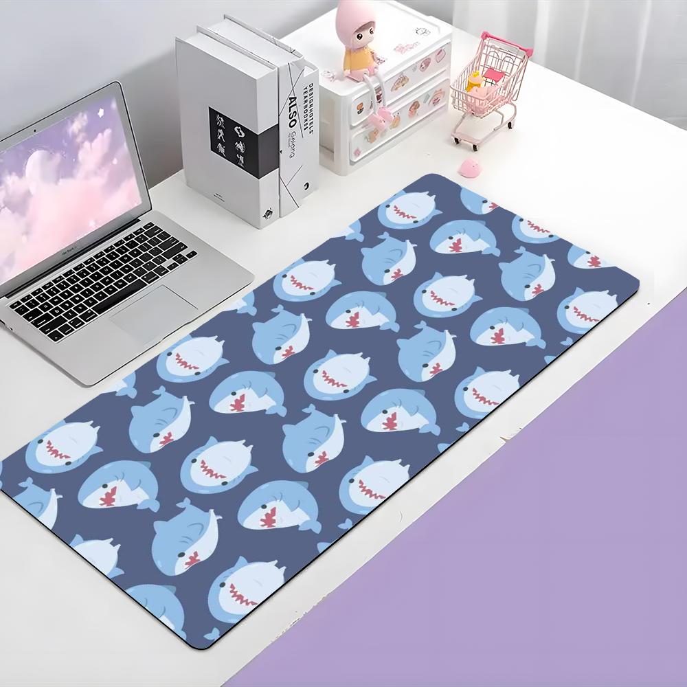 Shark Cool Ocean Animal Cute Art Mouse Pad Large Gaming Mousepad With Thick Stitched Edge NonSlip Desk Mat