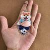 Сквиши-Животик Брелок 3D Брелок Толстая Собака 3D Брелок Толстая Кошка Брелок-Сквиши Животик Брелок-Подвеска Талисман Милый Забавный Животное Шарм для Сумки Украшение для Ключей Автомобиля