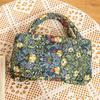 Floral Pattern Storage Basket Women Large Capacity Fabric Sweet Laundry Baskets With Easy Carry Handles Hampers Travel Tote Bag+