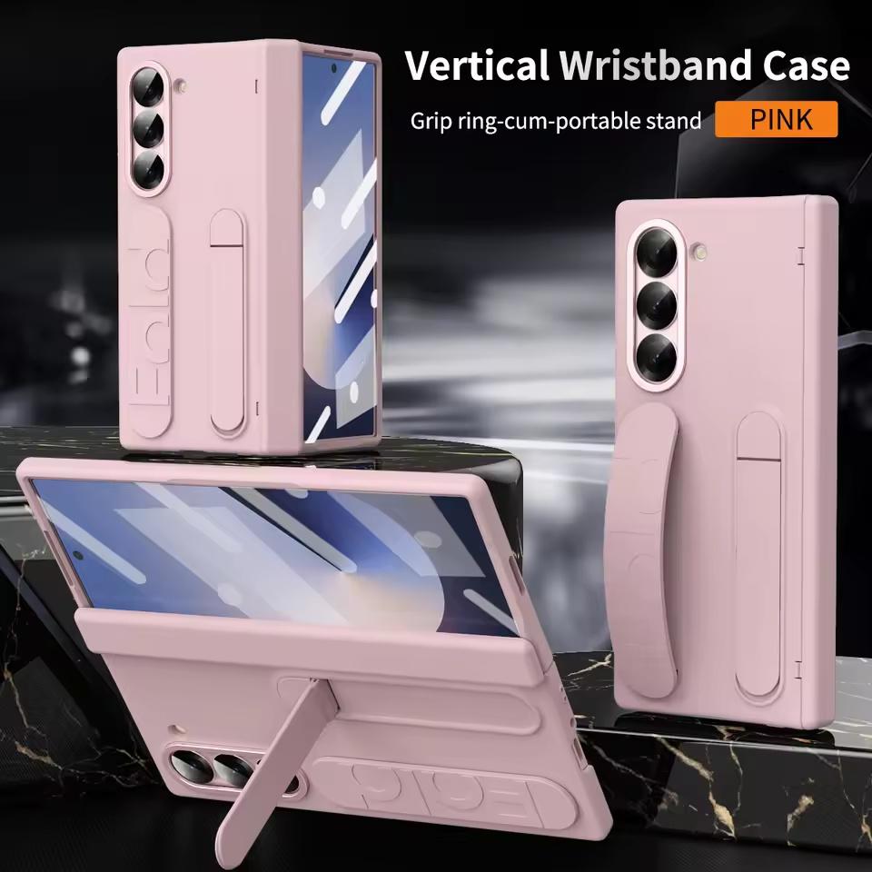 Чехол-держатель на запястье с шарниром для телефона Samsung Galaxy Z Fold 7 6 5 4 3 со слотом для стилуса и защитной пленкой для экрана S Pen