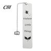 Unique Animal Bookmark Pterosaur Bookmark, Stainless Steel Fourth Wing Design Page Marker with Smooth Polished Black Tassel, Literary Gift for