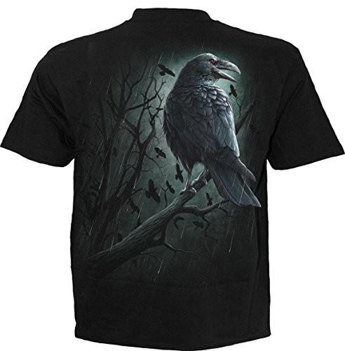 Spiral Shadow Raven (Unisex Black Short Sleeve TShirts) Small