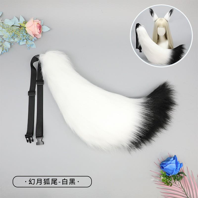 Large Handmade Furry Animal Ear Tail Cosplay Prop Anime Fans Adult Costume Accessory Fox Wolf