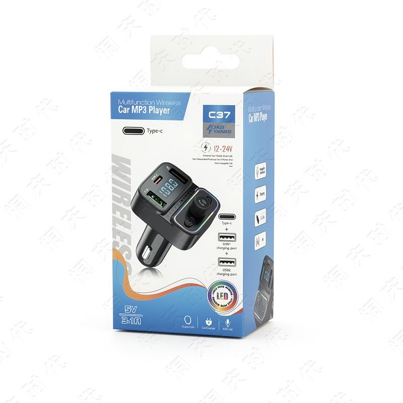 Universal Fast-Charging Car Bluetooth MP3 Player & USB Charger