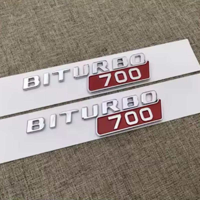 ABS BITURBO 700 800 900 Logo Side Fender Trunk Body Badge Emblem Decals Sticker For Benz Brabus G Class G700 G800 G900 W463 FS9