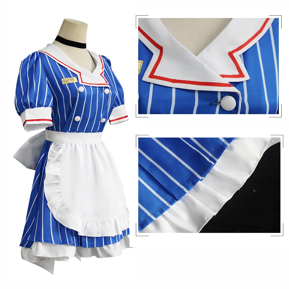 Hatsune MIKU Mesmerizer Cosplay Costume with Maid Hatsune Cosplay Disguise Wig, Outfit, Hat, Costume, Costume, Christmas, Halloween, Cosplay, (XL)