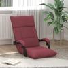 Adjustable Floor Footstool Burgundy Fabric