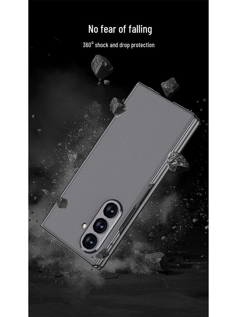 Высококачественный защитный чехол из ПУ-кожи Samsung Z Fold7 для мужчин