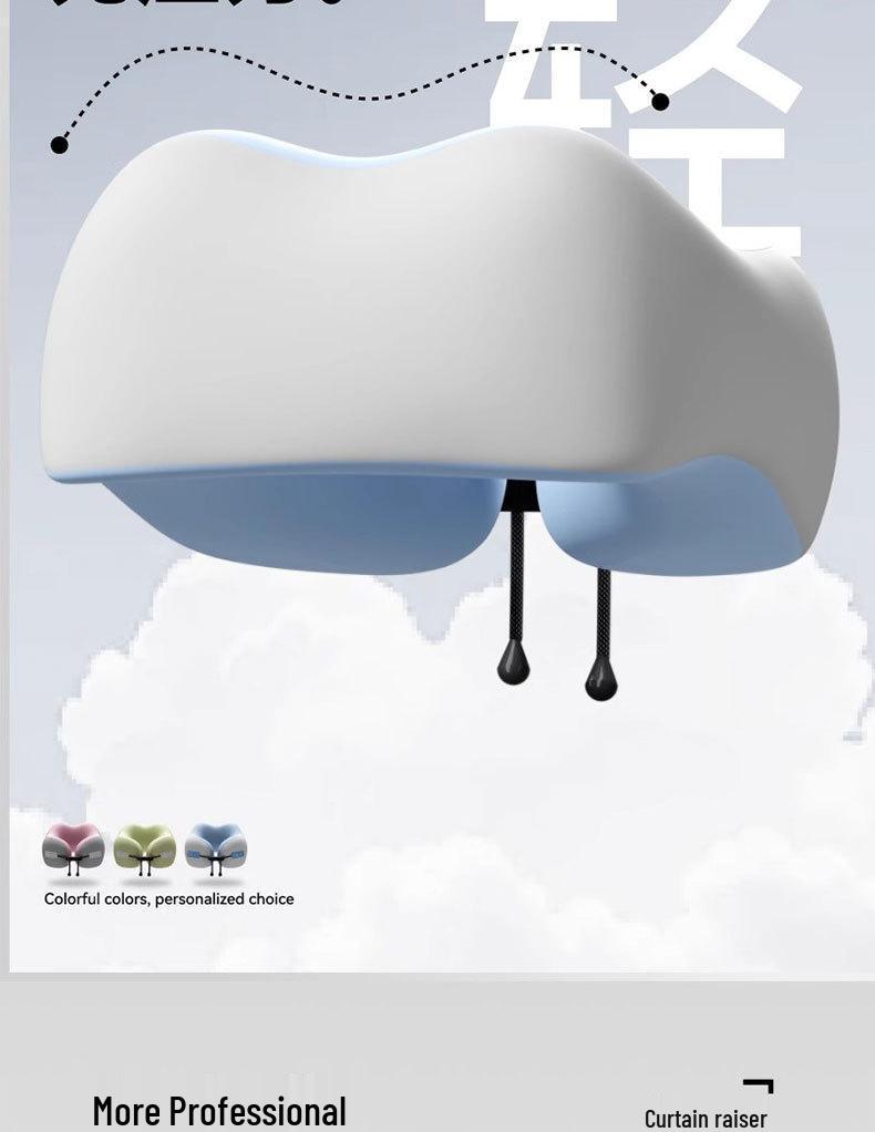 Портативная U-образная подушка-подголовник из пены с эффектом памяти для путешествий и длительных поездок