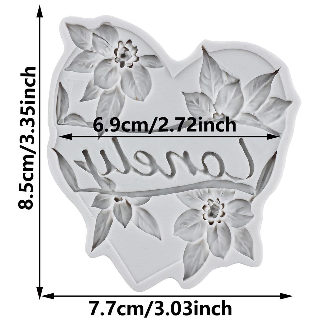 Силиконовая форма Сердце Цветок Роза Цветок Сердце Формы для мастики Инструменты для украшения торта Топпер для кекса Конфета Смола Глина Шоколад Форма для гампасты