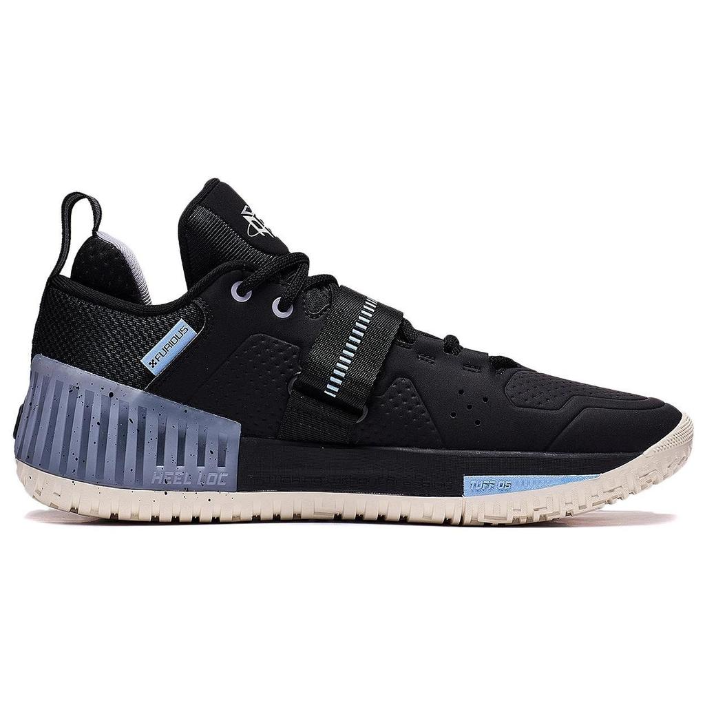 Li Ning Fury Comfortable Versatile Rebound Low-Top Basketball Shoes Men Sneakers Black ABFT027-4