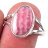 Natural Rhodochrosite Gemstone Handmade 925 Solid Sterling Silver Ring S.8 L6C70